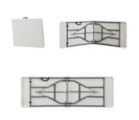 Table pliante pour événements, table pliante en plastique blanche, table de réception de mariage, table de repas en plein air, tables pliantes de luxe bon marché pour événements