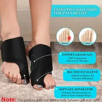 Enveloppe de thérapie par gel souple réutilisable avec logo personnalisé pour le traitement de l'arthrite, des gonflements et des douleurs du pied et du gros orteil.