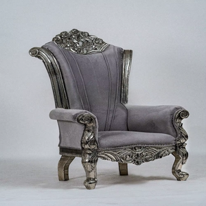 Luxurious Wed Wholesale <b>White</b> Wedding <b>Wooden</b> Throne <b>Chair</b> king and Throne <b>Chairs</b> Luxury - Product Image 1