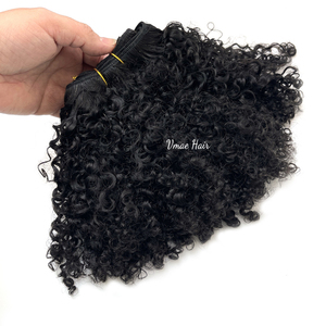 אפר גס בורמזי מעובי קצה קינקי מתולתל 27 קטן טבעי קינקי אפר תלתלים שיער וופט גל ג 'רי מתולתל צלול שיער אנושי - Product Image 4