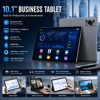 Tablette professionnelle Android 14 de 10,1 pouces, Qualcomm Snapdragon 615, 12 Go + 512 Go, batterie de 6000 mAh, grand écran HD IPS pour le multitâche en bureau