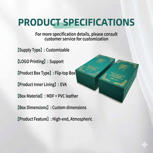 Caja <span class=keywords><strong>de</strong></span> Regalo <span class=keywords><strong>de</strong></span> Lujo para Aceites Esenciales Verdes, con Tapa Abatible, Esponja EVA, Laminación Mate y Recubrimiento UV, para Productos <span class=keywords><strong>de</strong></span> Aromaterapia Premium - Product Image 2