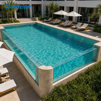 Panneaux de sol en PMMA coulé résistant aux UV Grandview pour villas, panneaux acryliques pour piscines à débordement
