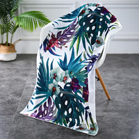Wholesale Luxury Microfiber Suede Velour Large Size Beach Towel with Custom Reactive Full Printed Beach Towel