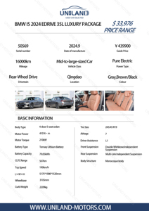 รถ SUV ไฟฟ้าขนาดเล็ก I5 B mW สุดหรู <span class=keywords><strong>EV</strong></span> พร้อม35L รถยนต์มือสองความเร็วสูง700กม. I5 <span class=keywords><strong>BMW</strong></span> - Product Image 6