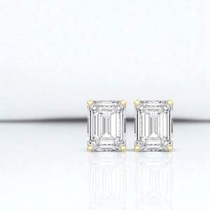 ต่างหูเพชรทรงกลมแบบหนีบ KEEVA JEWELS สีโรสโกลด์ ขนาด 0.50 กะรัต ถึง 4.00 กะรัต สำหรับผู้หญิง พร้อมตัวล็อคแบบกด - Product Image 1