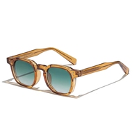 Lunettes de soleil à monture épaisse dégradé orange, prêtes à l'emploi - Protection UV400 CP Pin Core - Vente en gros, OEM personnalisé, revente