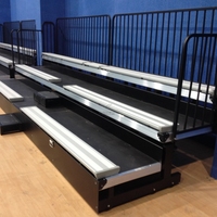 Banc long en aluminium pour salle de sport intérieure, siège de stade, tribune de basket, gradins rétractables télescopiques