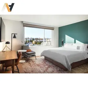 سرير فاخر فاخر مخصص بطراز 5 نجوم حجم كبير مزدوج مناسب لمشروعات الفنادق أثاث فنادق مجموعات غرف نوم
