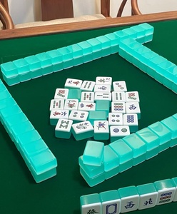 <span class=keywords><strong>Jeu</strong></span> de Mahjong en gelée cyan brillant avec caractères imprimés nettement <span class=keywords><strong>d</strong></span>éfinis – <span class=keywords><strong>Jeu</strong></span> classique pour le plaisir des loisirs en famille et entre amis au week-end - Product Image 5
