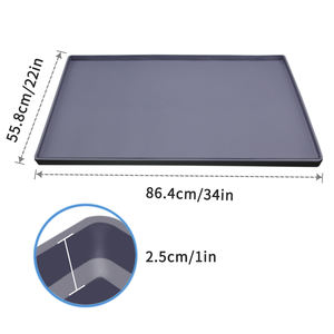 AMZ alas wastafel di bawah wastafel, M,L,XL ukuran S, alas wastafel dapur tahan air silikon untuk rak Liner Organizer nampan - Product Image 4