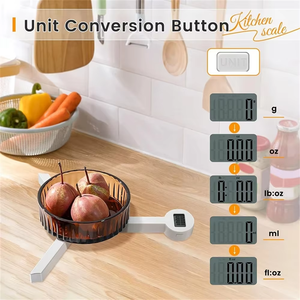 Balance de cuisine numérique Zenidoo L-580 5kg/1g de haute précision, alimentée par piles bouton ovales en plastique, mini, précise et saine - Product Image 3