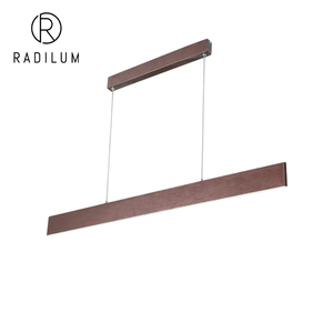 Suspension LED Linéaire Minimaliste en Aluminium et Acrylique, Style Nordique Moderne, Lampe Bande Lumineuse pour Bureau et Bar, Lustre en Métal Brossé, Vente en Gros - Product Image 1