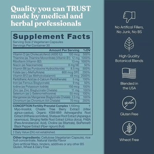 VitaHall 女性生育补充剂 孕前维生素 抗氧化免疫支持胶囊 用于荷尔蒙平衡和成人使用 - Product Image 4