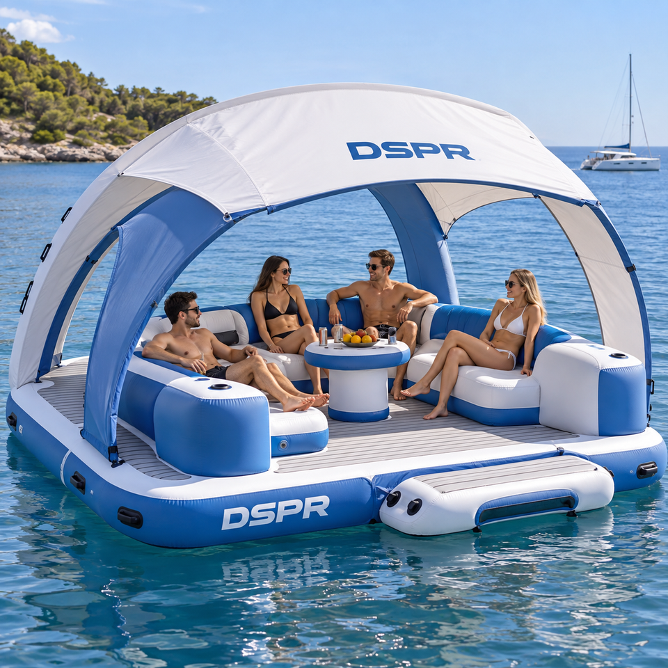 Heavy Duty Inflatable Floating Water Equipment Island Platform with ...