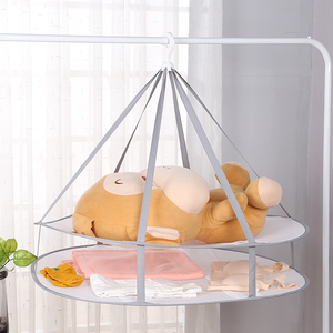 Windproof Laundry <strong>Hanging</strong> <strong>Dryer</strong> for Sweater <strong>Socks</strong> Towels Underwear Mesh Folding Drying Rack - Product Image 5