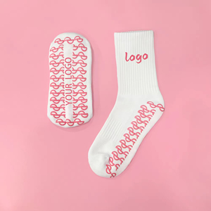 High Quality Custom Logo Premium Cotton Cute Crew Women Grip Pilates Yoga Socks Indoor Silicone Anti <b>Slip</b> Non <b>Slip</b> Wholesale - Product Image 4