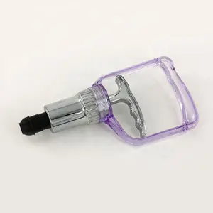 Transparante Paarse Kleur Metalen Hijama Cupping Pomp Gun Voor Cupping Cup