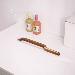 Acacia Wood Bread <b>Cutter</b> With Saw Teeth 8-9.9 In Stainless Steel Blade For Kitchen Use - Product Image 3