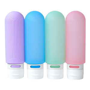 Silicone Travel Dispensing <b>Bottle</b> 40mm X 135mm Lilac Purple For Toner Shower Gel <b>Shampoo</b> Storage <b>Refill</b> <b>Bottle</b> - Product Image 4