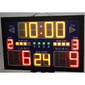 LDK peralatan olahraga bola basket dinding papan skor elektronik Set pengendali jarak jauh nirkabel
