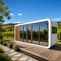 Maison Capsule Mobile 20 pieds en Acier Préfabriqué avec Cuisine et Salle de Bain Prête à l'emploi pour Hôtels, Gîtes, Glamping - Vente en Gros