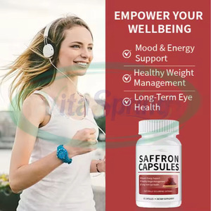 Ausreson Vegan <b>Saffron</b> Extract Capsules Private Label Organic <b>Supplement</b> <b>Saffron</b> Capsules for Boost Metabolism - Product Image 2