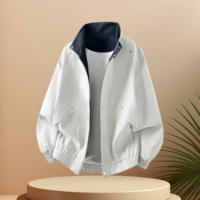 Veste pour homme, style zippé, ample et respirante, veste en cuir pour homme personnalisable en grande taille, veste tendance et polyvalente