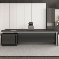 Bureau de directeur, bureau de direction, Table de directeur en MDF bon marché avec Table d'appoint