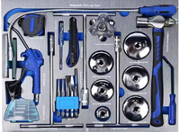 Kit d'outils à main professionnels pour réparation automobile CR-V, 1 ensemble, plateaux en mousse EVA personnalisables, 424 pièces, douilles, clés, garantie 3 ans, OEM