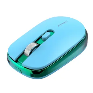 Blue Electroplated Wireless Mouse FV903 Portable Portable Wireless Mouse for Office and Business Travel