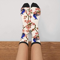 2024 nouveauté élégant personnalisé 3d impression Sublimation femmes hommes unisexe chaussettes