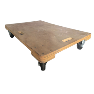 عربة نقل خشبية رباعية العجلات لنقل الأثاث والأدوات - Product Image 1