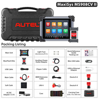 Scanner pour camions lourds Autel Maxisys MS908CV II avec programmation ECU J2534, outil de diagnostic diesel et essence, codage ECU, 48+ services