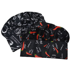 Juego de 2 Gorros de Chef para Adultos, Ajustables, Elásticos, para Cocina, con Rayas, Transpirables, de Poliéster/Algodón, Blancos, para Invierno - Product Image 4