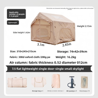 Tente gonflable de luxe populaire de 7,5 m² pour l'extérieur, protection solaire et pluie, abri imperméable pour le camping