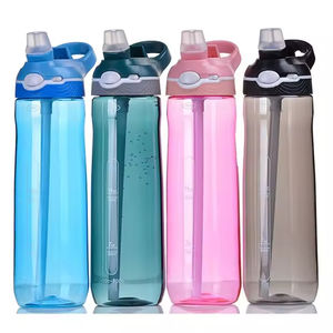 Nuevo Diseño, Botella de Plástico PC Ecológica de 26/32 oz, Estilo Lindo para Niños, con Tapa Abatible, Pajita y Cuerda, para Beber Directamente, Uso Deportivo - Product Image 5