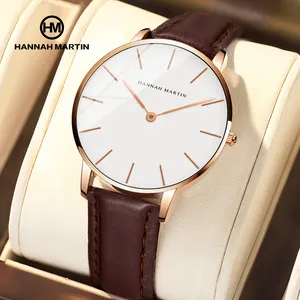HM-CB36 Hannah Martin, оптовая цена, минималистичный стиль, японский кварцевые часы с механизмом для женщин, с кожаным ремешком