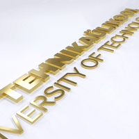 Letras de Canal 3D Personalizadas de Acero Inoxidable para Decoración de Interiores de Oficinas y Tiendas Minoristas