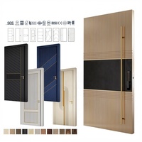 Porte extérieure pivotante anti-effraction en bois massif de style européen américain moderne pour villa, appartement, salon avec garantie de 5 ans