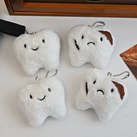 Peluche dentaire en forme de pompon, jouet pour la santé dentaire, brosse à dents, pendentif pour sac d'école, porte-clés, cadeau pour les dentistes