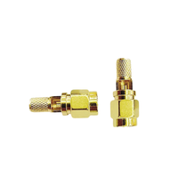 Soldadura de ventana abierta macho SMA Conectores RF de 50 ohm Conector de cable coaxial para RG58/LMR195/RG400