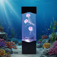Mini aquarium de méduses LED à 7 couleurs changeantes, alimenté par USB, lumière de nuit décorative pour bureau et chambre