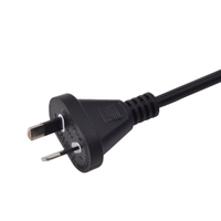 Câble d'alimentation électrique australien AU SAA AS 2 broches 7,5A 250V C14 AC noir pour ordinateur, cordon d'alimentation à 2 broches