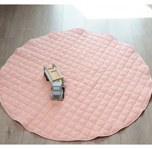 Customized Baby Play Mat Pure Cotton Material Tummy Time Round Mat Luxury Quilted Play Mats for Infants Babies & Kids