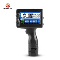 Impresora de inyección de tinta portátil de mano, máquina de impresión de pantalla táctil para número de lote, código de fecha, logotipo, número de serie, código de barras, código QR