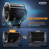 Winfull Nueva Lámpara de Trabajo LED Todoterreno de 4 Pulgadas 18W 6LED 6500K de Fila Triple/Doble para Parachoques de SUV/Camión 1900LM Fundición a Presión