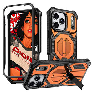 เคสแม่เหล็กสำหรับ <span class=keywords><strong>iPhone</strong></span> 17 Pro Max Air 17E 16 PLUS 15 Pro 14พร้อมขาตั้งและกรอบด้านหน้าเคสแข็งป้องกันการตกอย่างหนัก - Product Image 1
