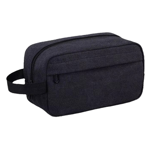 男性用旅行トイレタリーバッグ防水ポリエステルオーガナイザーカスタムロゴシェービングキットDoppバッグジッパー付きバスルーム用 - Product Image 3