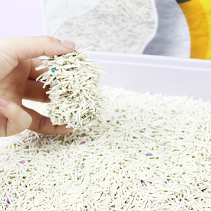 Litière pour chat en tofu, forme de bande, blanche, contrôle des odeurs, pour chateries, vente en gros - Product Image 1